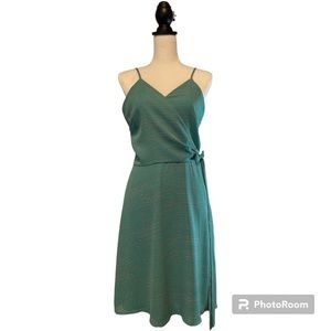 NWT WAYF Strappy Teal Sundress with Wrap Top and Side Tie Size Medium